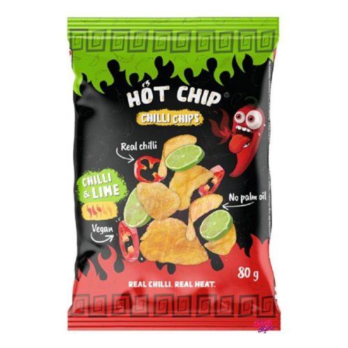 Hot Chip Lime Chili Potato Chips 80gr